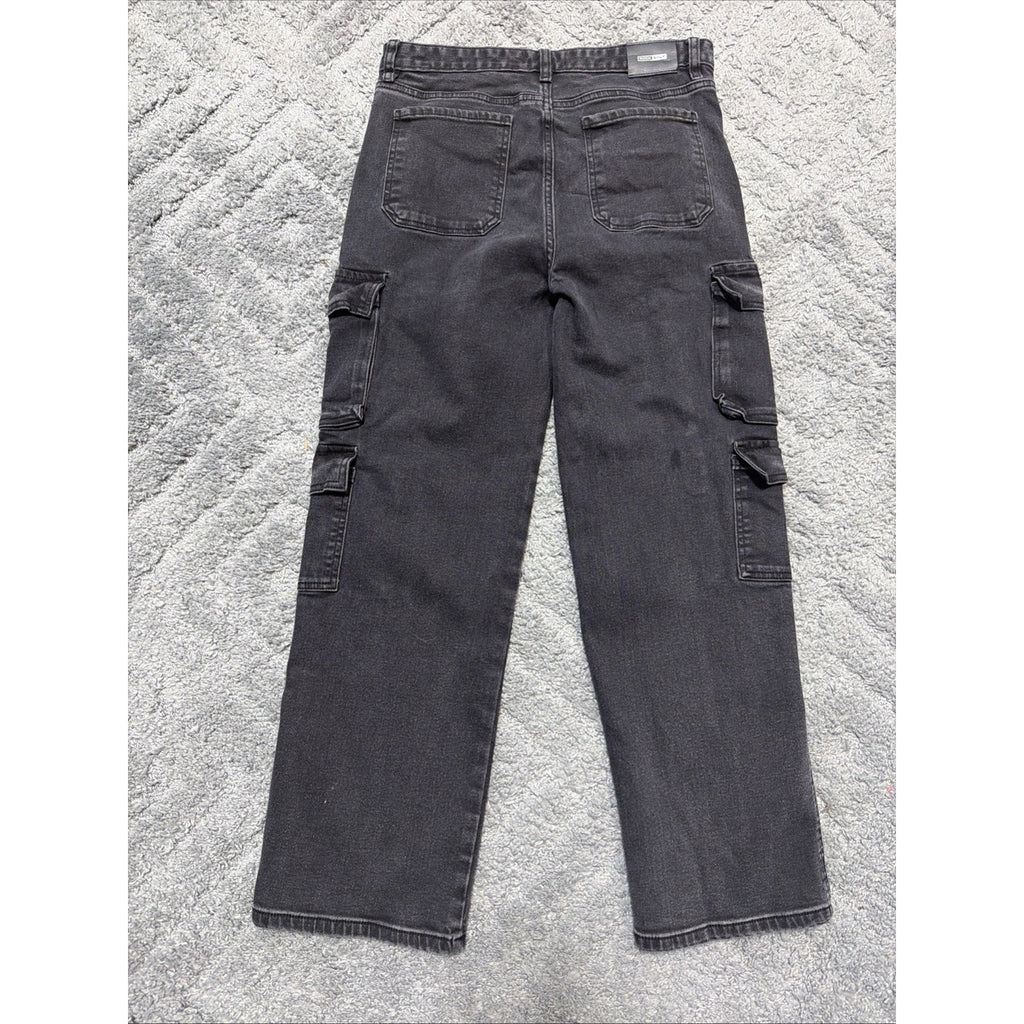 Rock Salt Cargo Pants Youth 18 Faded Black Grunge Skater 30x27