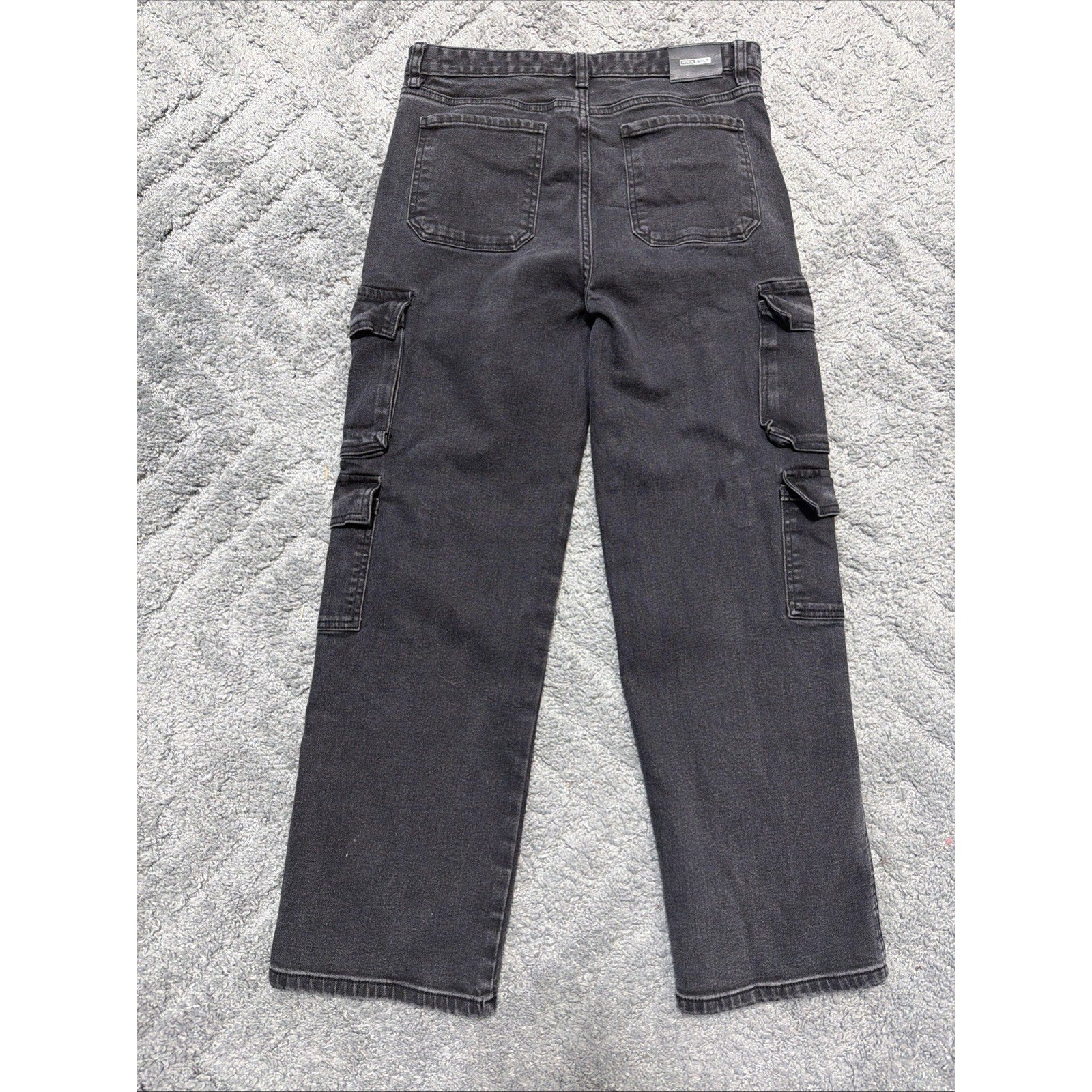 Rock Salt Cargo Pants Youth 18 Faded Black Grunge Skater 30x27