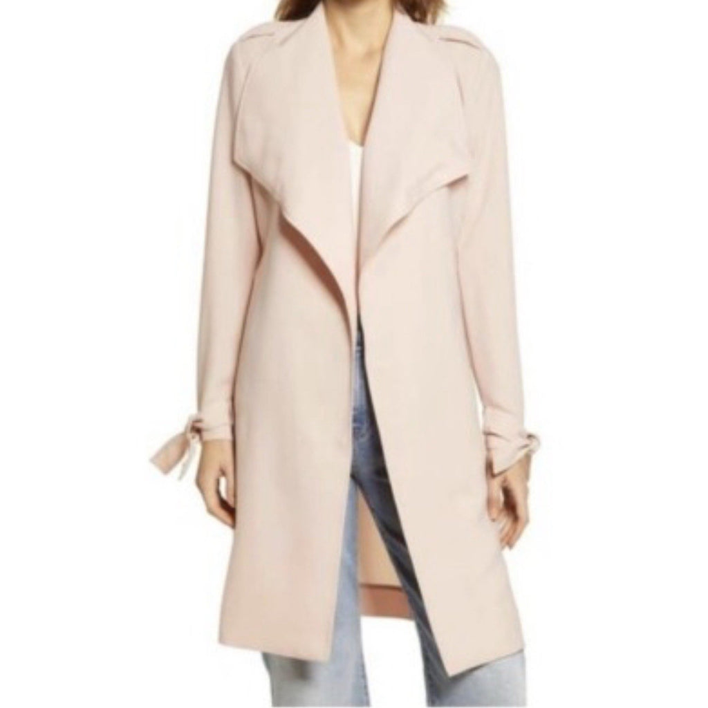 Halogen Drape Lapel Tie Waist Topper Coat Pink Smoke Women’s Size 3X NWT