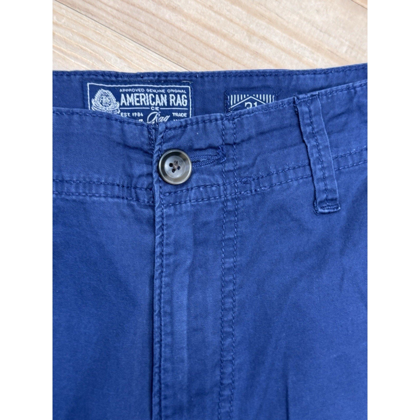 American Rag Slim Fit Navy BlueShorts Men's Size 31 Chino 100% Cotton