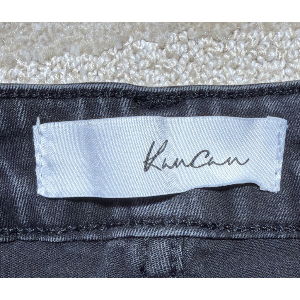 Womens 3/25 Kancan Jeans Black Skinny Distressed Dark Wash