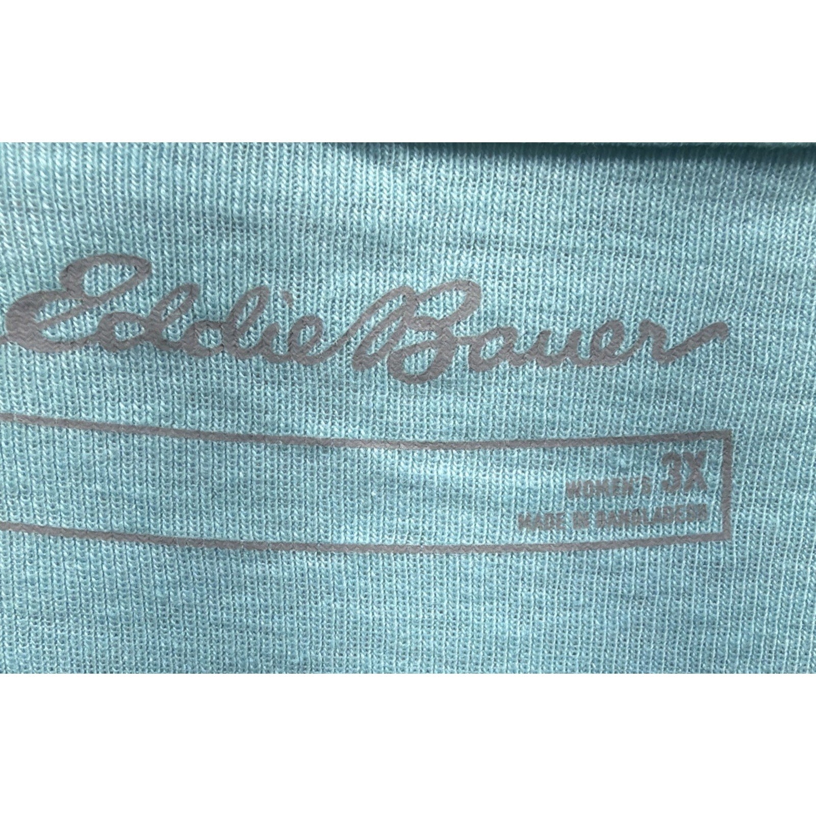 Eddie Bauer Women’s Favorite Henley Top Plus 3X Light Blue Long Sleeve Shirt NEW