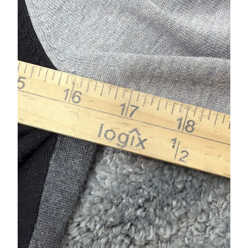Calvin Klein Womens Gray Colorblock Contrast-Sleeve Turtleneck Sweater Sz S