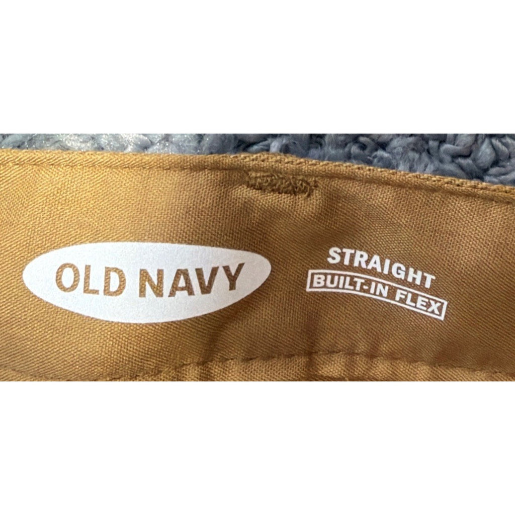 Old Navy Pants BOYS 10 Brown Built-In Flex Reinforced Knees Straight Leg