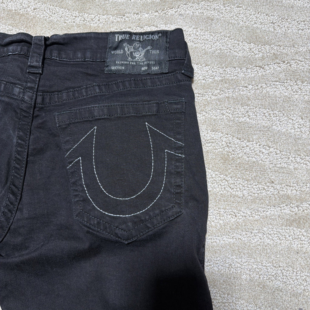 True Religion Geno No Flap Relaxed Slim Jeans ‘Black’ size mens 32x33 Excellent