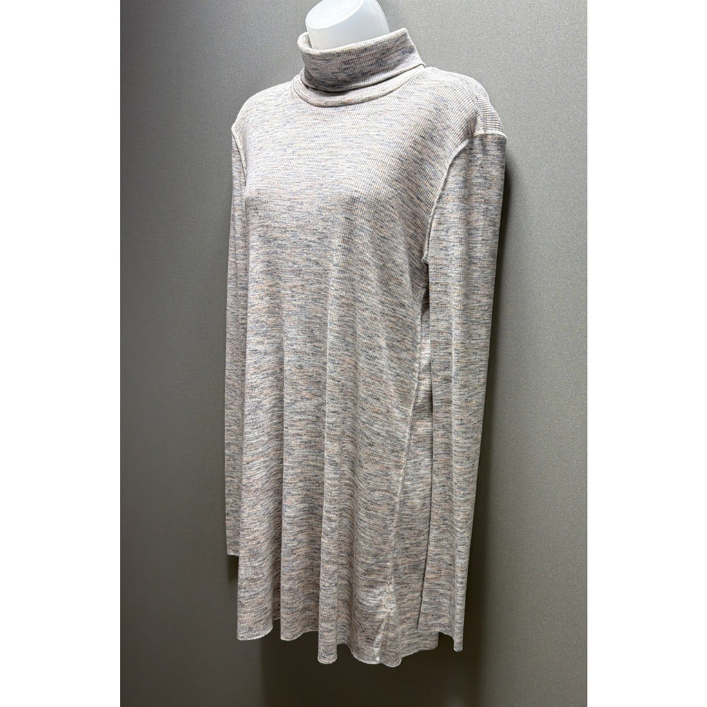 WE THE FREE PEOPLE Pullover Womens Small Heather Gray Stone Cold Split Back Top