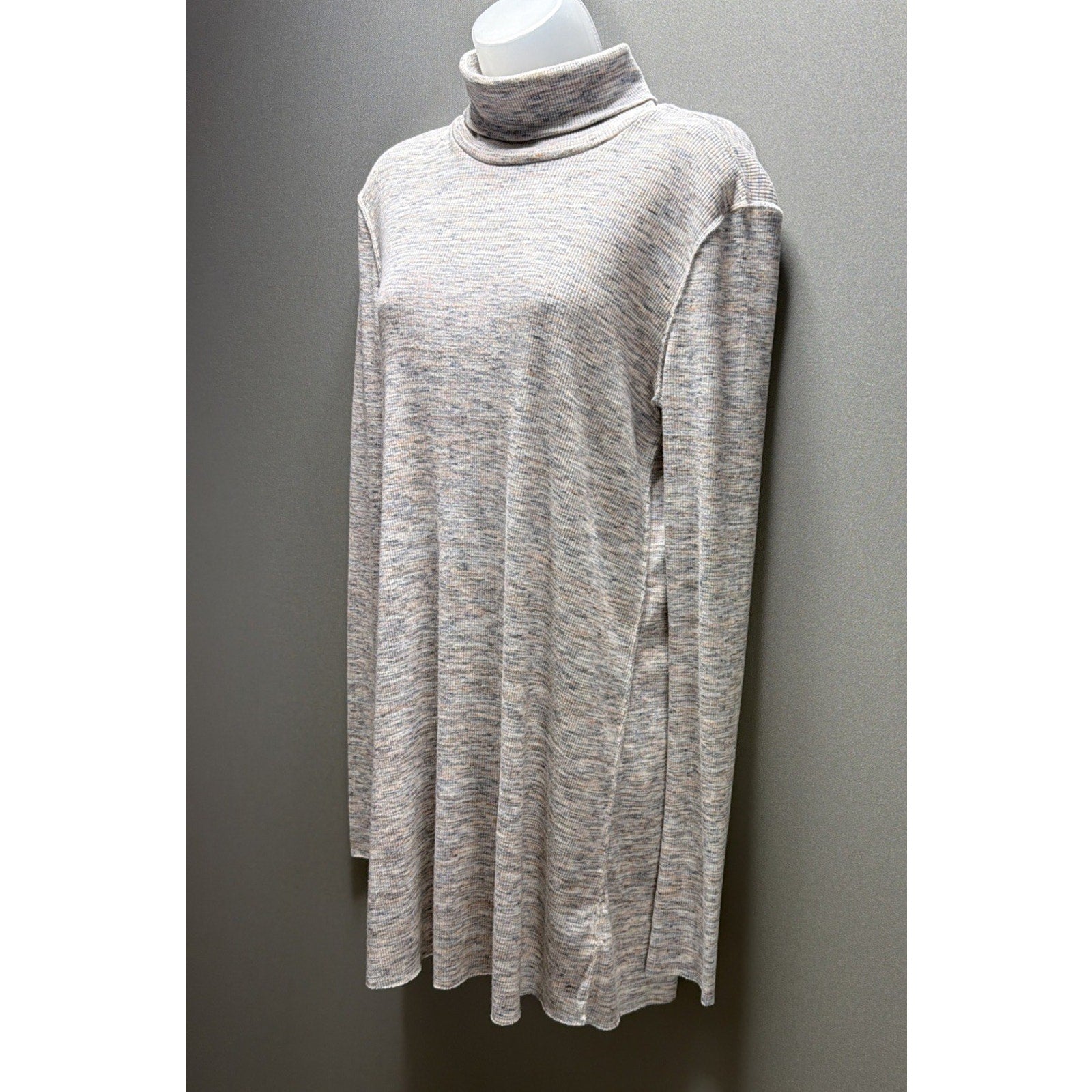 WE THE FREE PEOPLE Pullover Womens Small Heather Gray Stone Cold Split Back Top