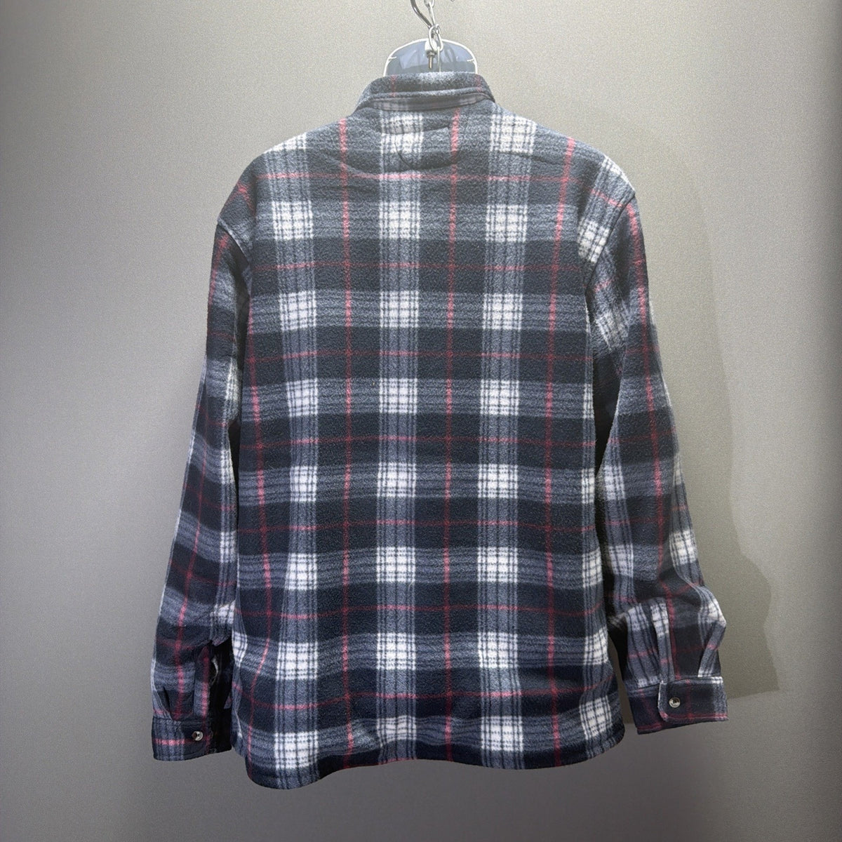 Mens Rugged Point Authentic Plaid Fleece Sherpa Button Up Shacket Large NWT