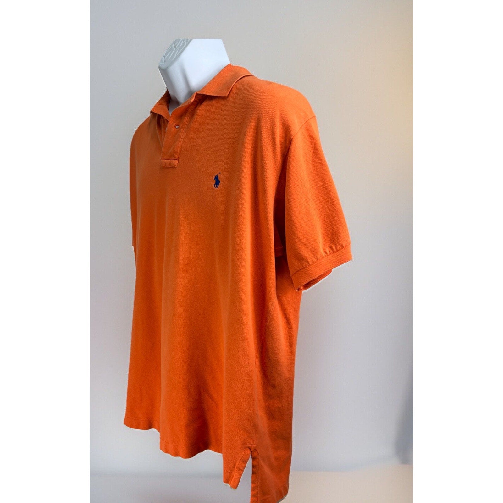 Polo Ralph Lauren Polo Shirt Men's XL Orange Short Sleeve Golf Soft Knit Pony