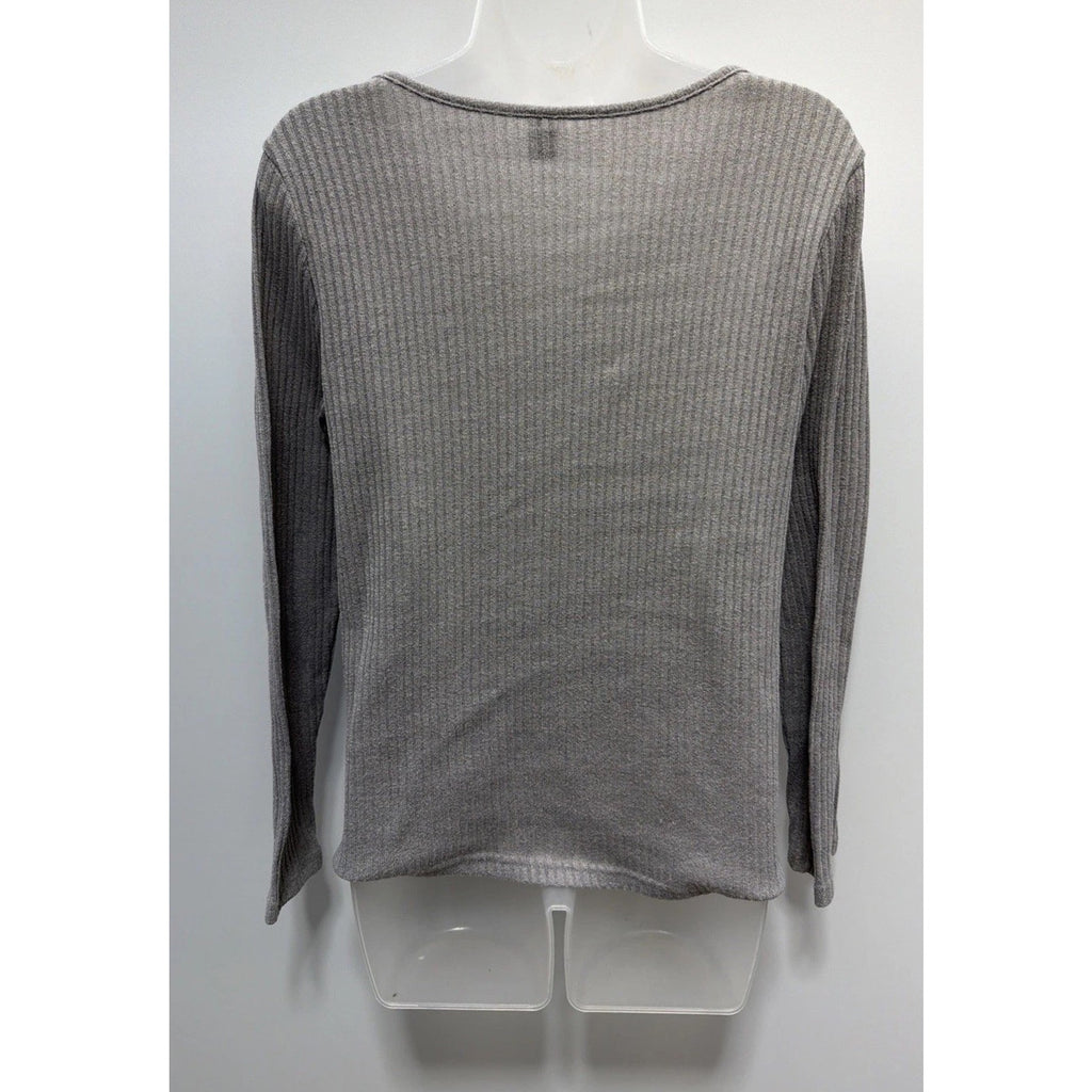 Ebizza Women's Sweater Long Sleeve V-Neck Gray Color .Size 6