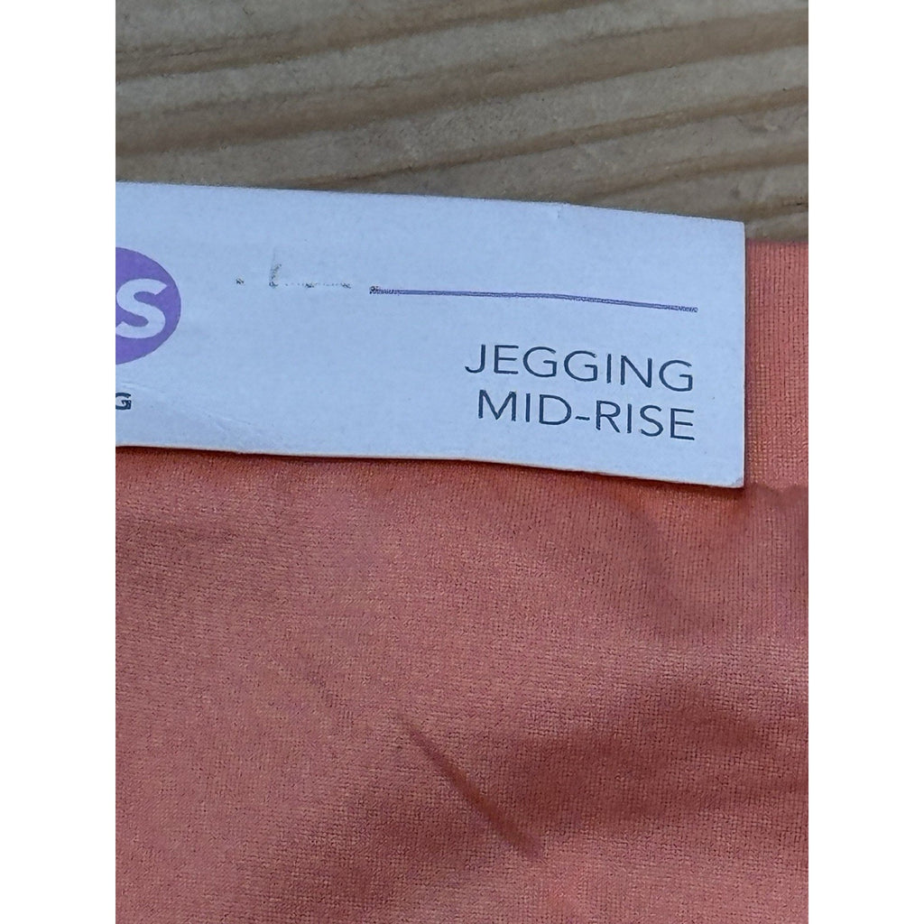 TEA COLLECTION CROPPED LEGGINGS PEACH STRETCH WAIST Girls XS