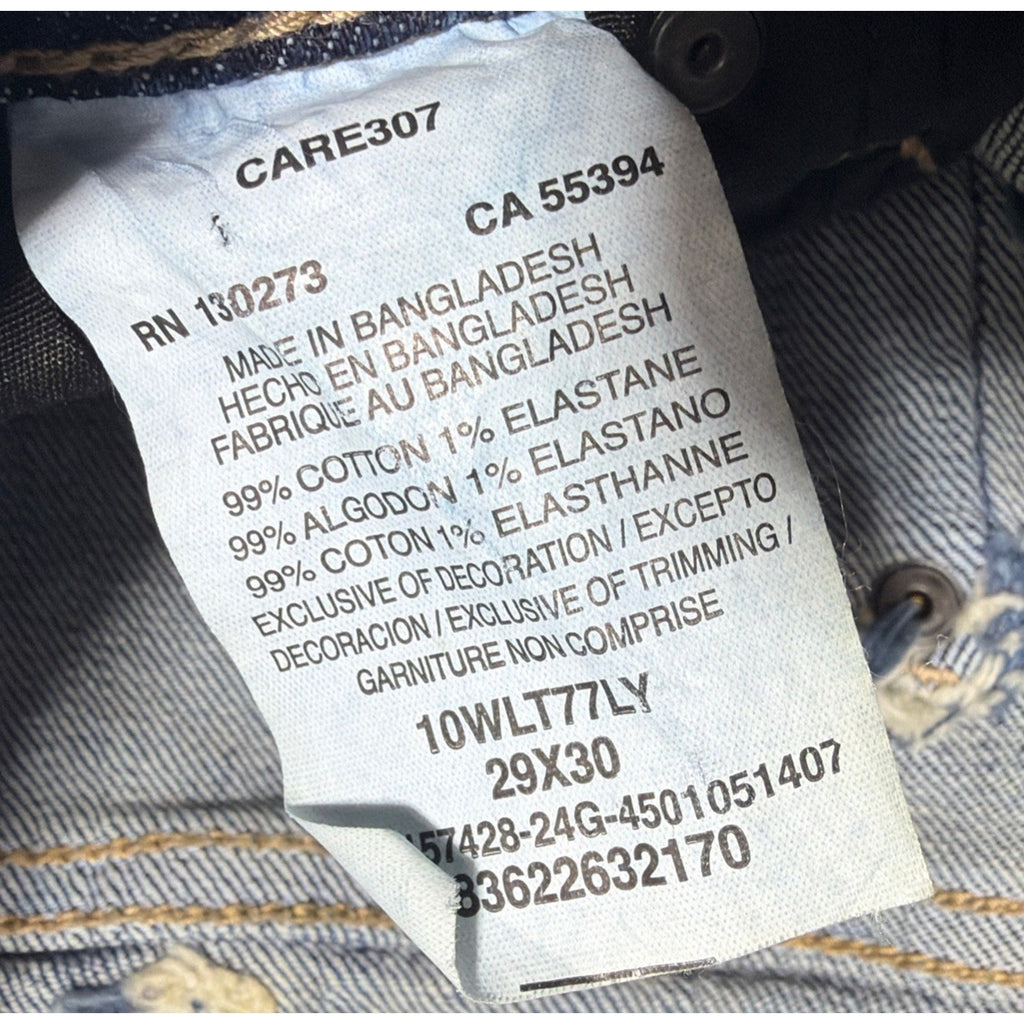 Wrangler Retro Slim Boot Cut Jeans Mens 29x30 Faded Blue Denim Western Work