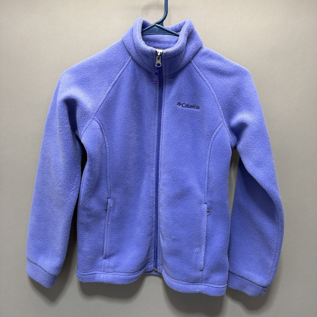 Girl’s Columbia Benton Springs Fleece Jacket, M (10/12), Full Zip, Light Purple