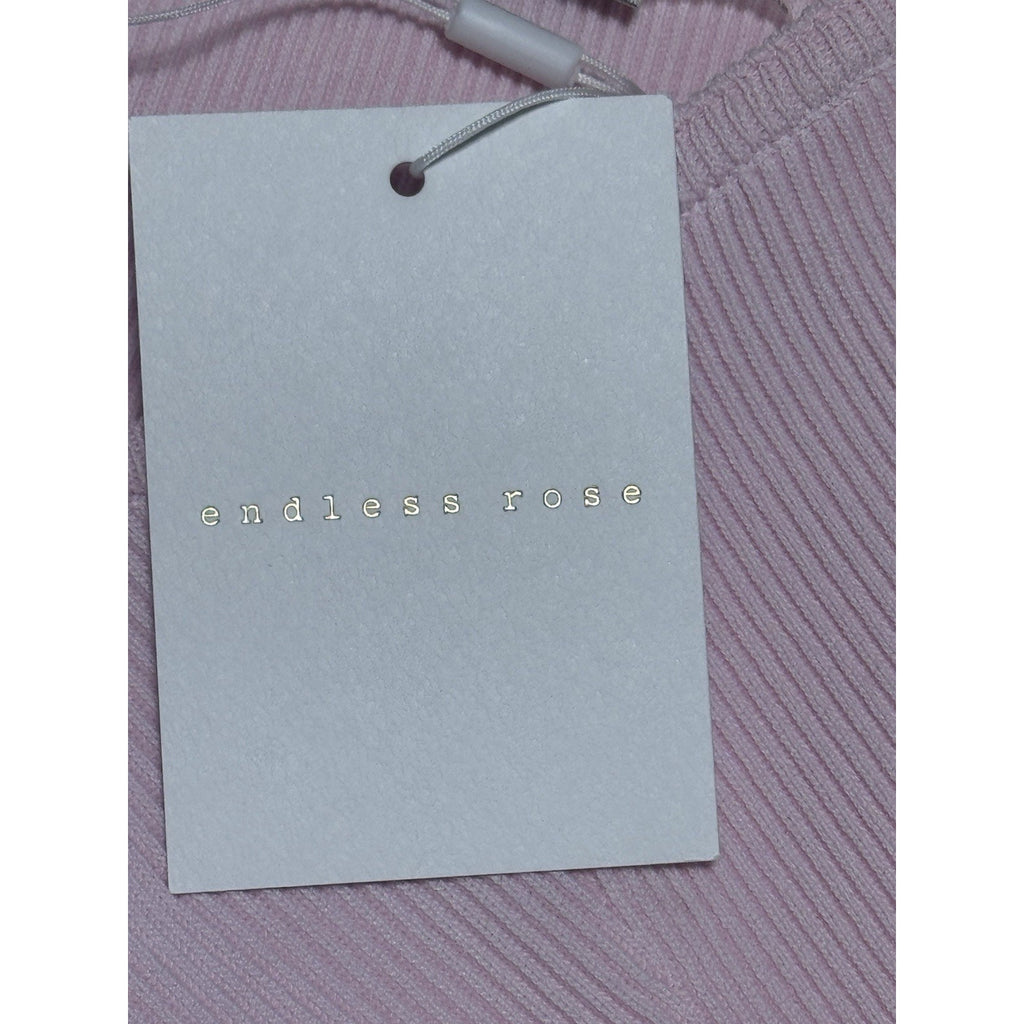 ENDLESS ROSE Pink Ribbed Sleeveless Tube Top New Ways Women’s Size Large NWT