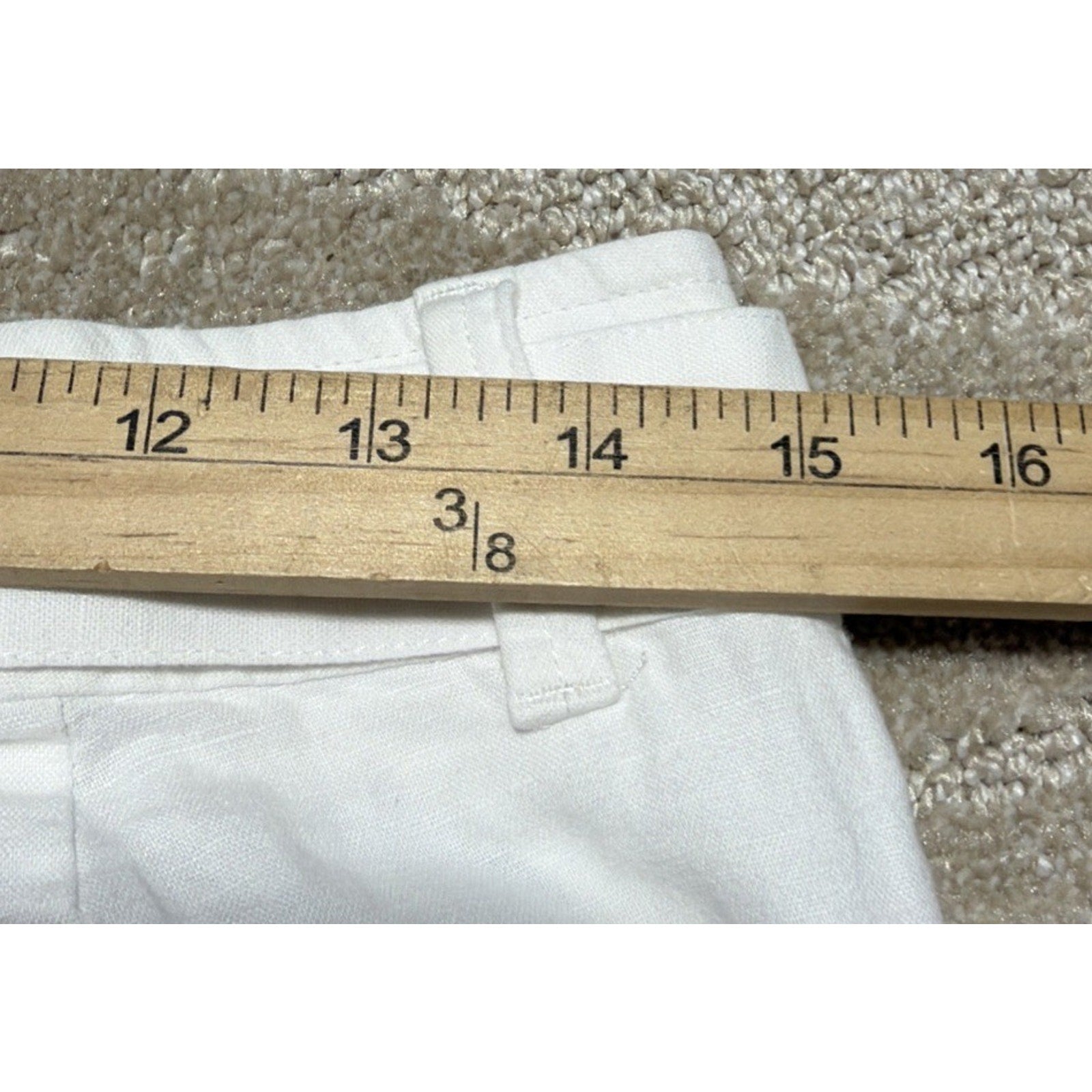 Banana Republic Martin Fit Linen Blend Belted Pants White Size 4 Beach Summer