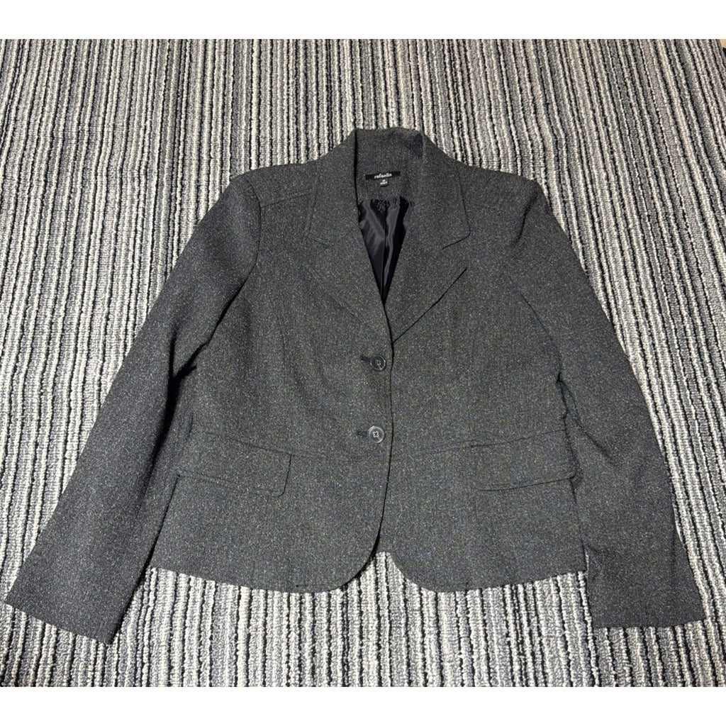 Rafaella Sz 14 2 Button Professional Career Blazer Gray Women Stretch