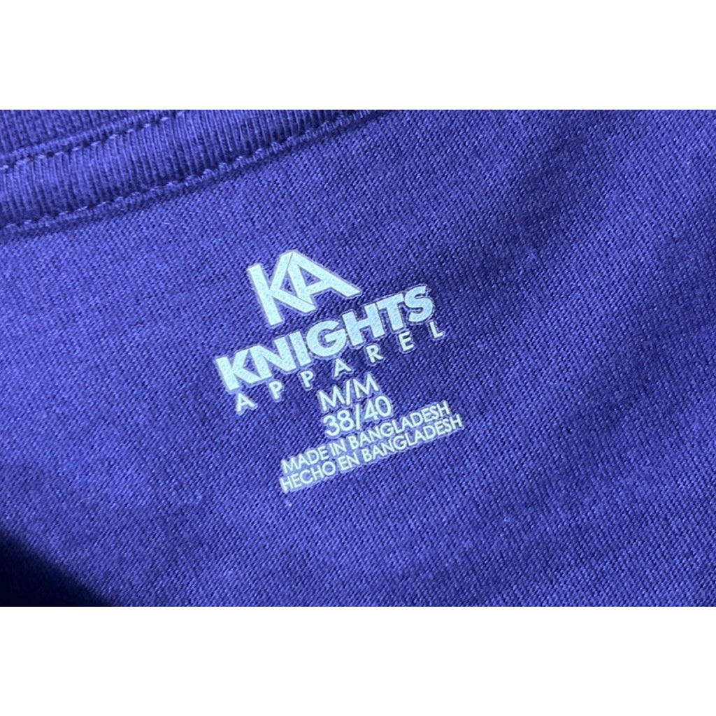 Knights Apparel Kansas State Wildcats Purple Embroidered Heavy Tee Shirt Size M