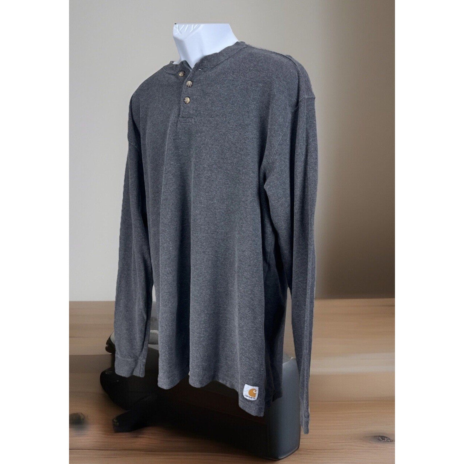 Carhartt Henley neck thermal long T-shirt, men's size L