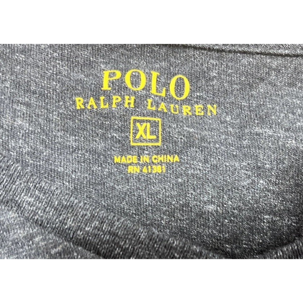Polo Ralph Lauren Mens XL Gray Long Sleeve Shirt Crew Neck 100% Cotton