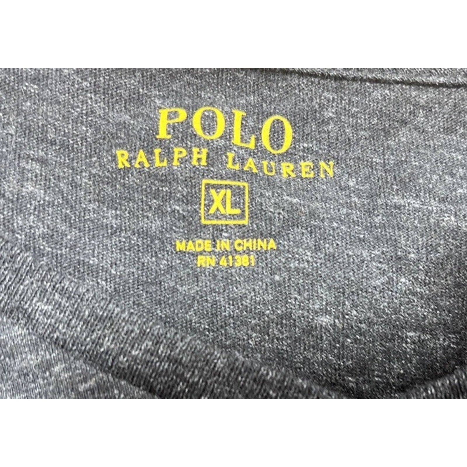 Polo Ralph Lauren Mens XL Gray Long Sleeve Shirt Crew Neck 100% Cotton
