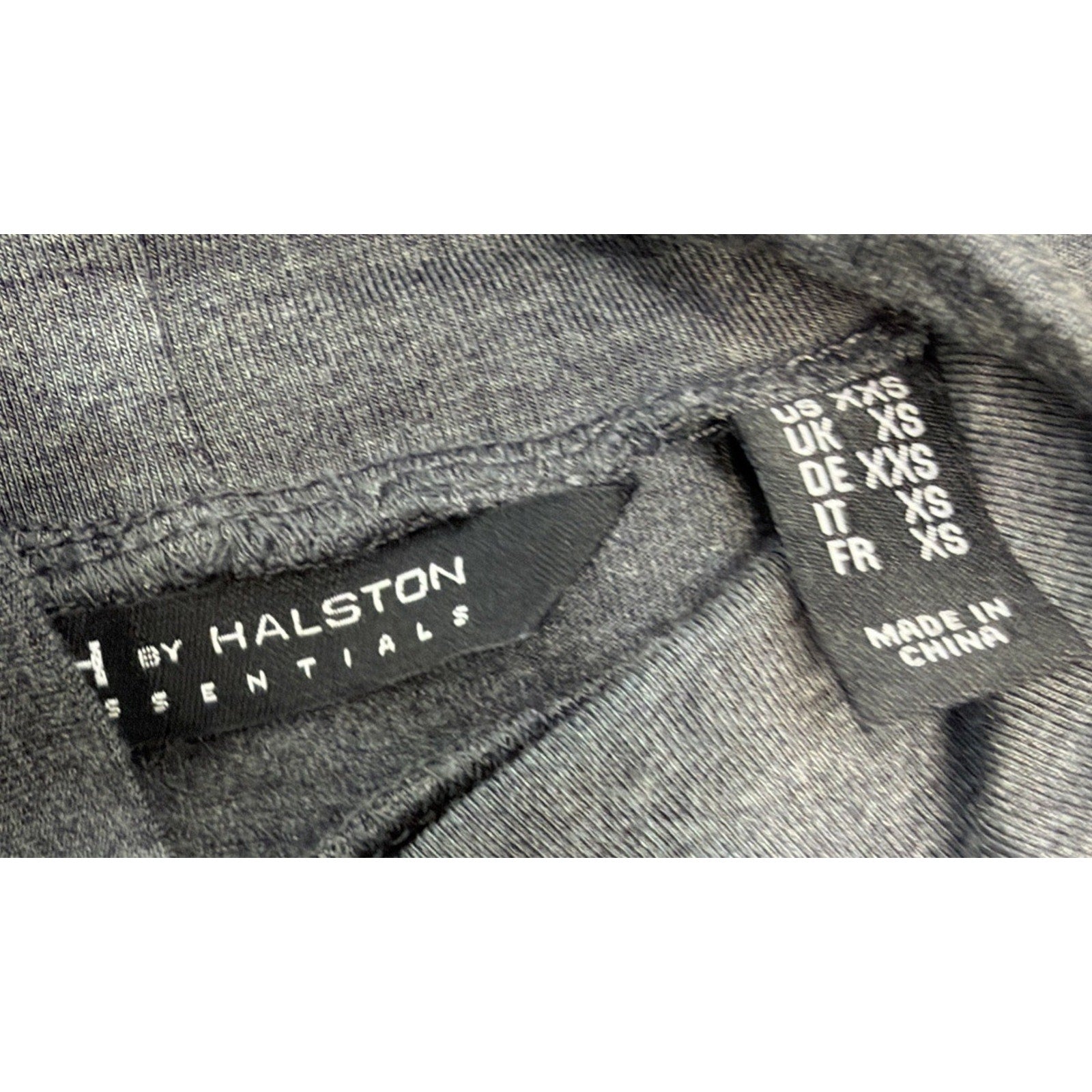 H by Halston Tunnel Funnel Neck Long Sleeves Top with Pockets Grey Small Size