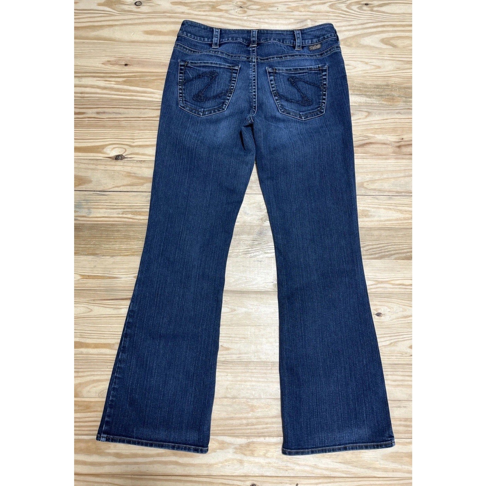 Silver Jeans Women Boot Cut Low Rise Dark Wash Denim Suki Stretch Denim 31/32