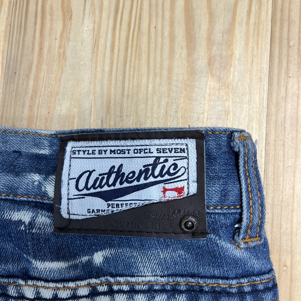 Most Official Seven MO7 Denim Embroidered Jeans MEN JORTS 32