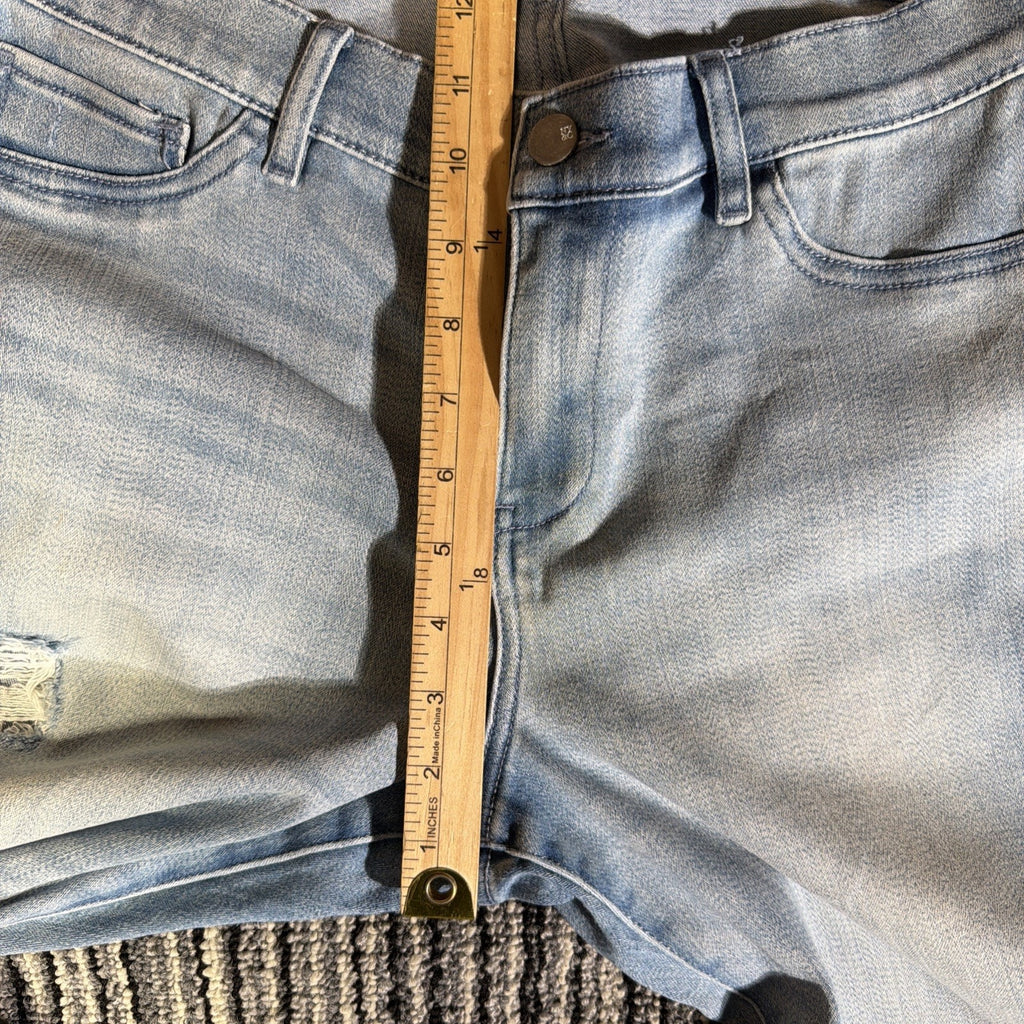 Soho New York Jeans Jegging High Rise Crop Distressed Size 14
