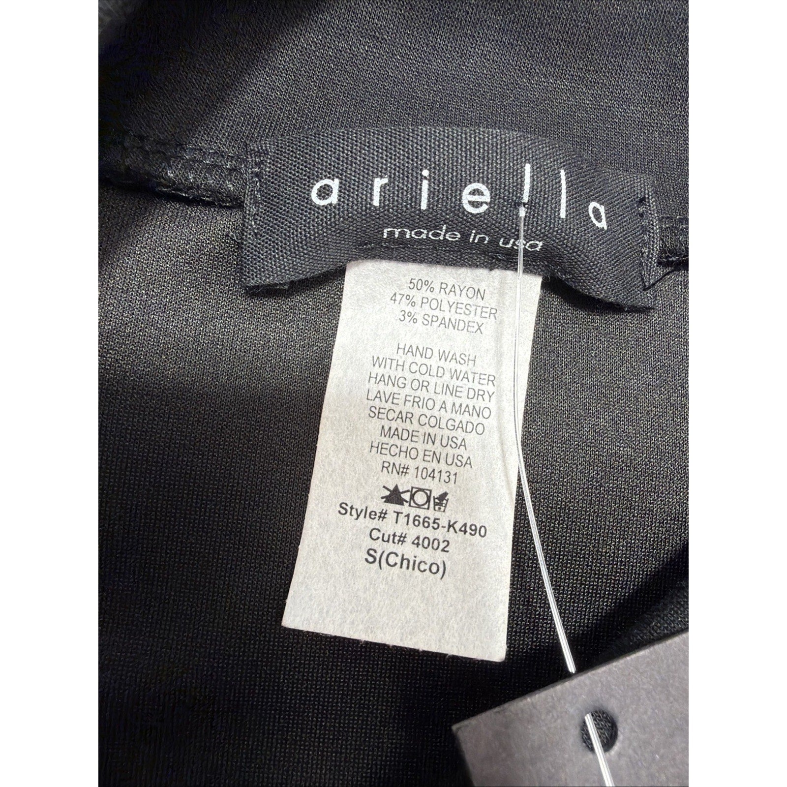 Ariella Top Women’s Black Tie Front Mock Neck Athletic Yoga Running Casual S New