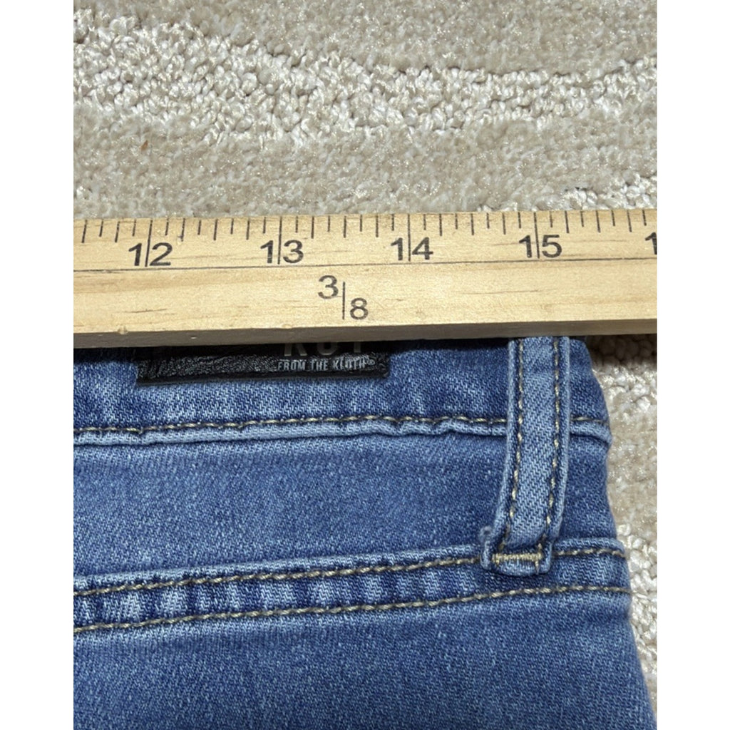 KUT From The Kloth High Rise "Reese" Fab Ab Ankle Straight Jeans Size 8