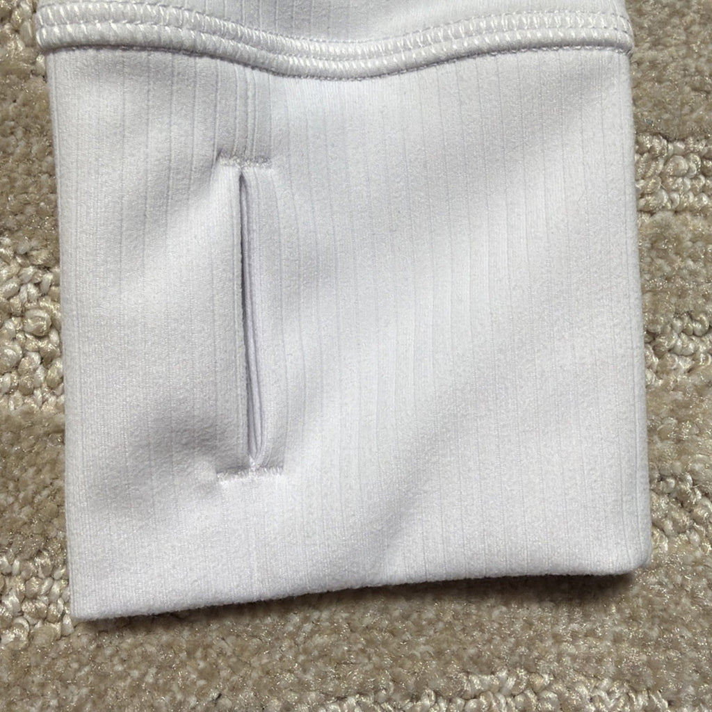 90 Degree By Reflex Sweatshirt Womens M Felix Lux Rib Karina 1/2 Zip NWT Athleta