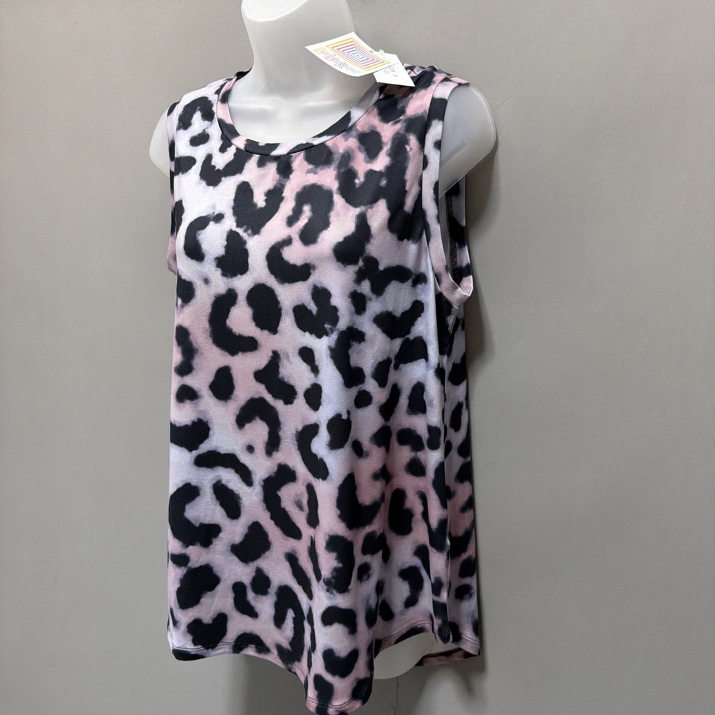 NWT- LuLaRoe Cocoa Simply Comfortable Tank Leopard Print Pink Black Blue Size S