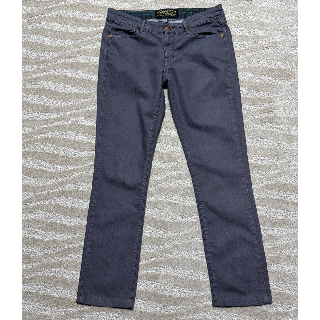 Rich and Sexy for Bebe Denim Embroidered Skinny Jeans Size 27 Grey