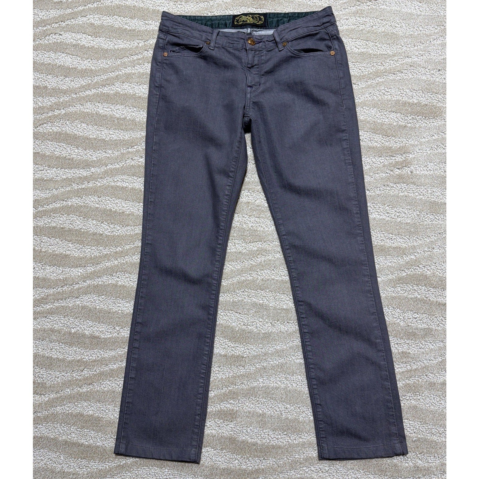 Rich and Sexy for Bebe Denim Embroidered Skinny Jeans Size 27 Grey
