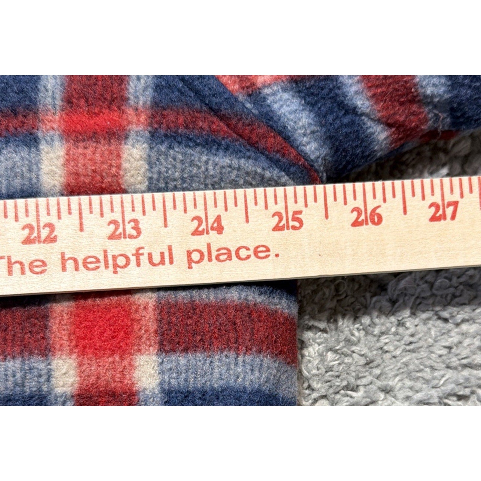 Mens Rugged Point Authentic Red Blue Plaid Fleece Sherpa Full Zip Shacket XL NWT
