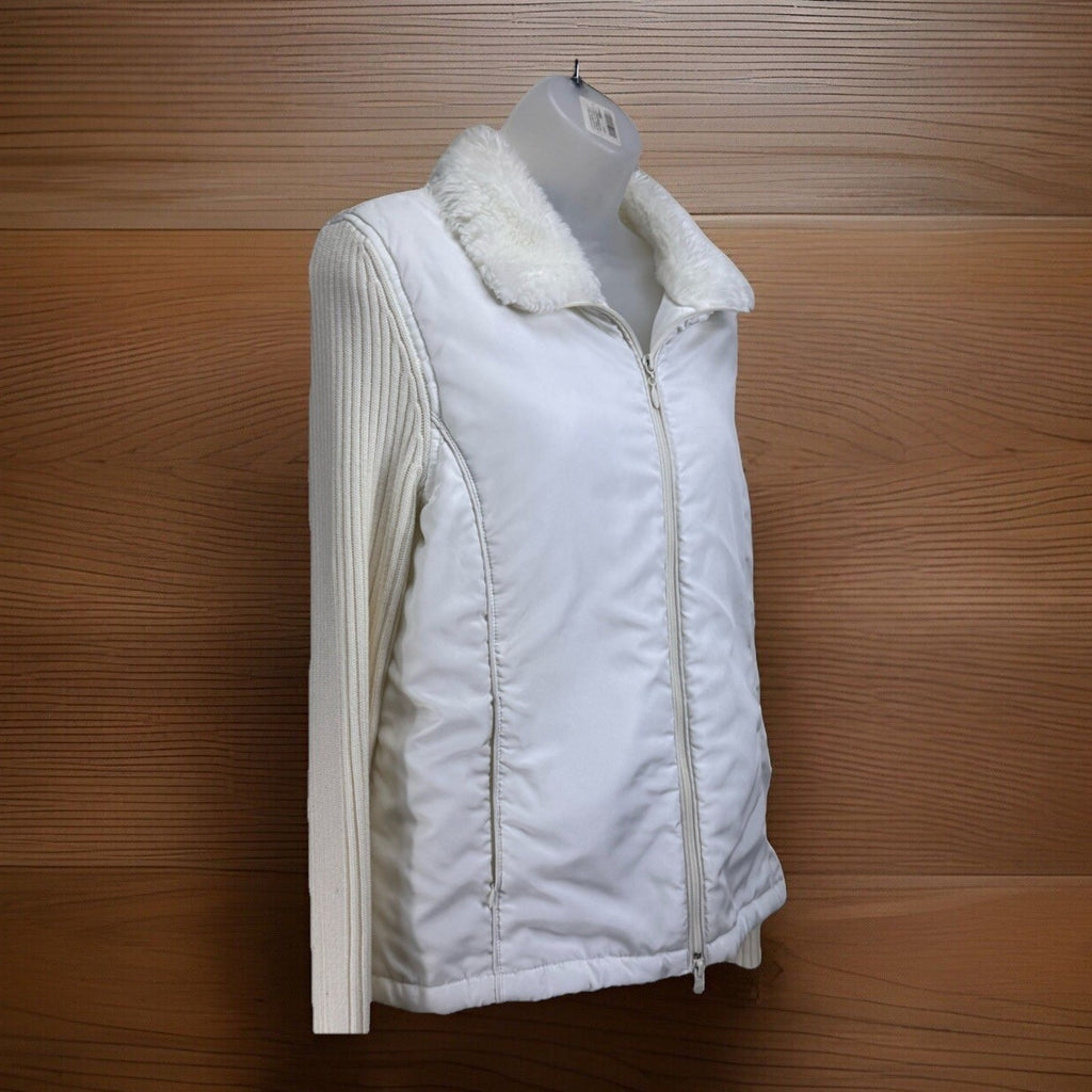 Jane Ashley Women’s Lightweight Lined Vest Jacket Faux Fur Size Medium