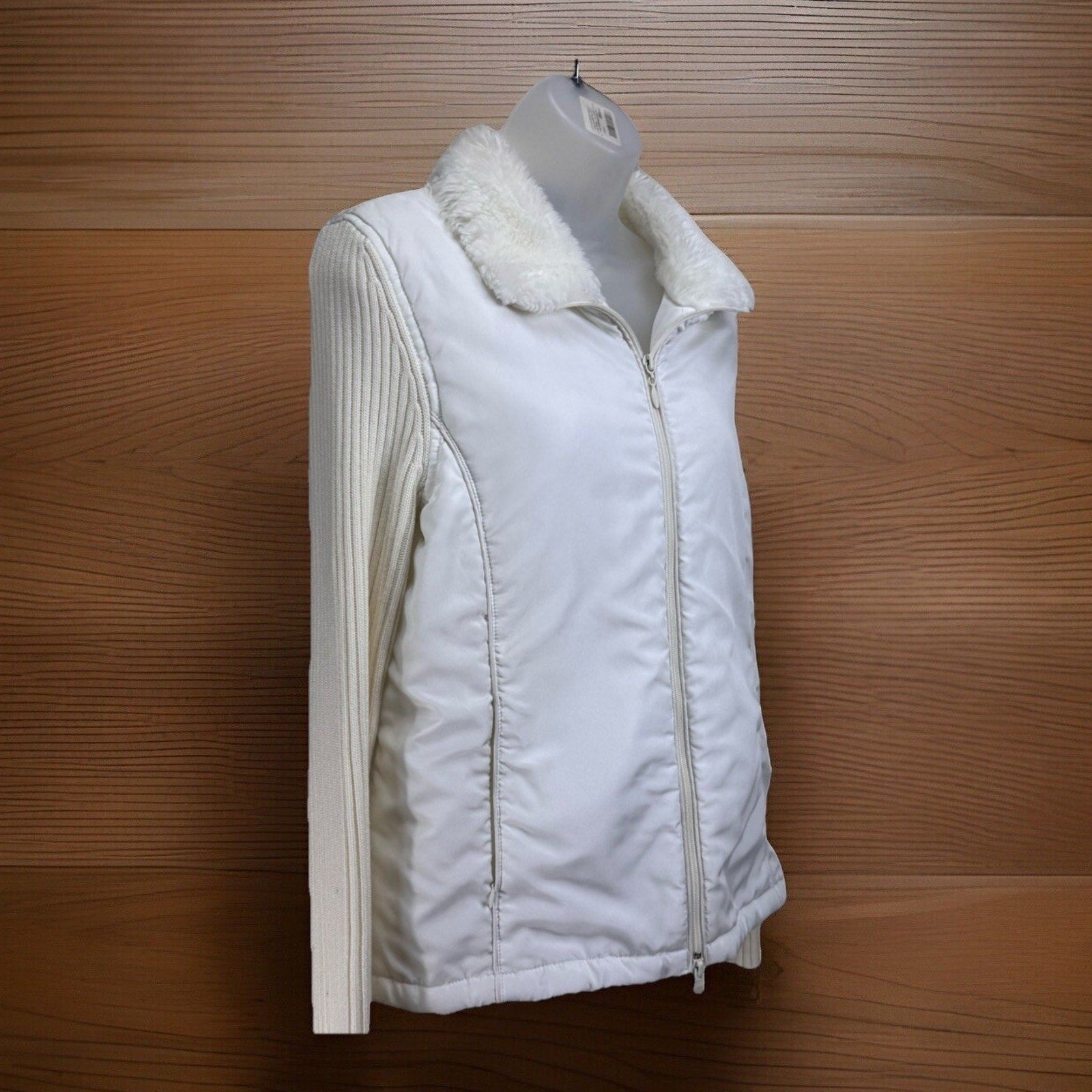 Jane Ashley Women’s Lightweight Lined Vest Jacket Faux Fur Size Medium