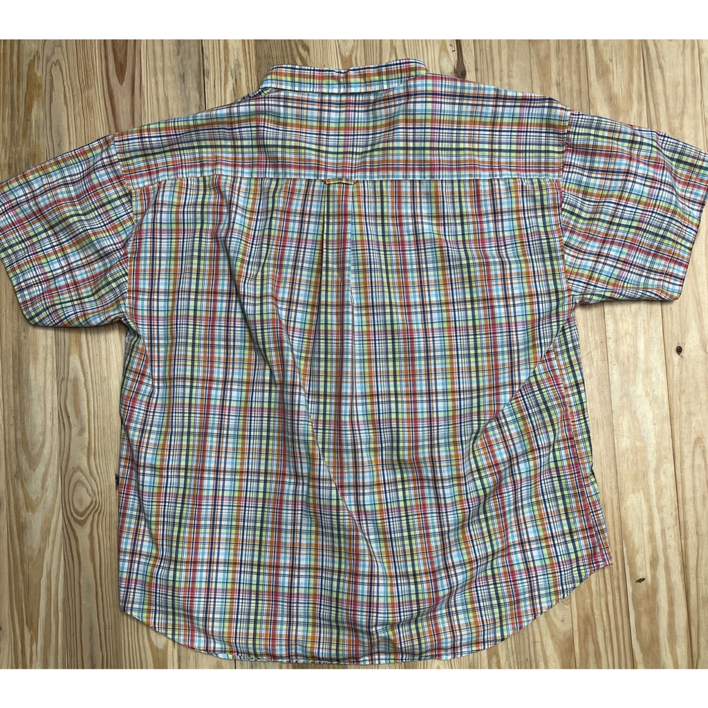 Sun River Men’s Sz XXL Short Sleeve Button Up Plaid Cotton Shirt