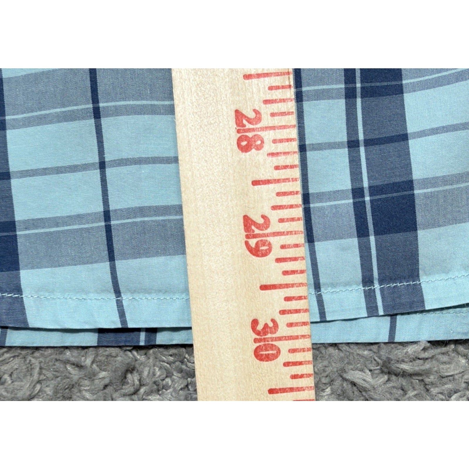 Tommy Bahama Blue Plaid Long Sleeve Button Up 100% Pima Cotton Mens Size L