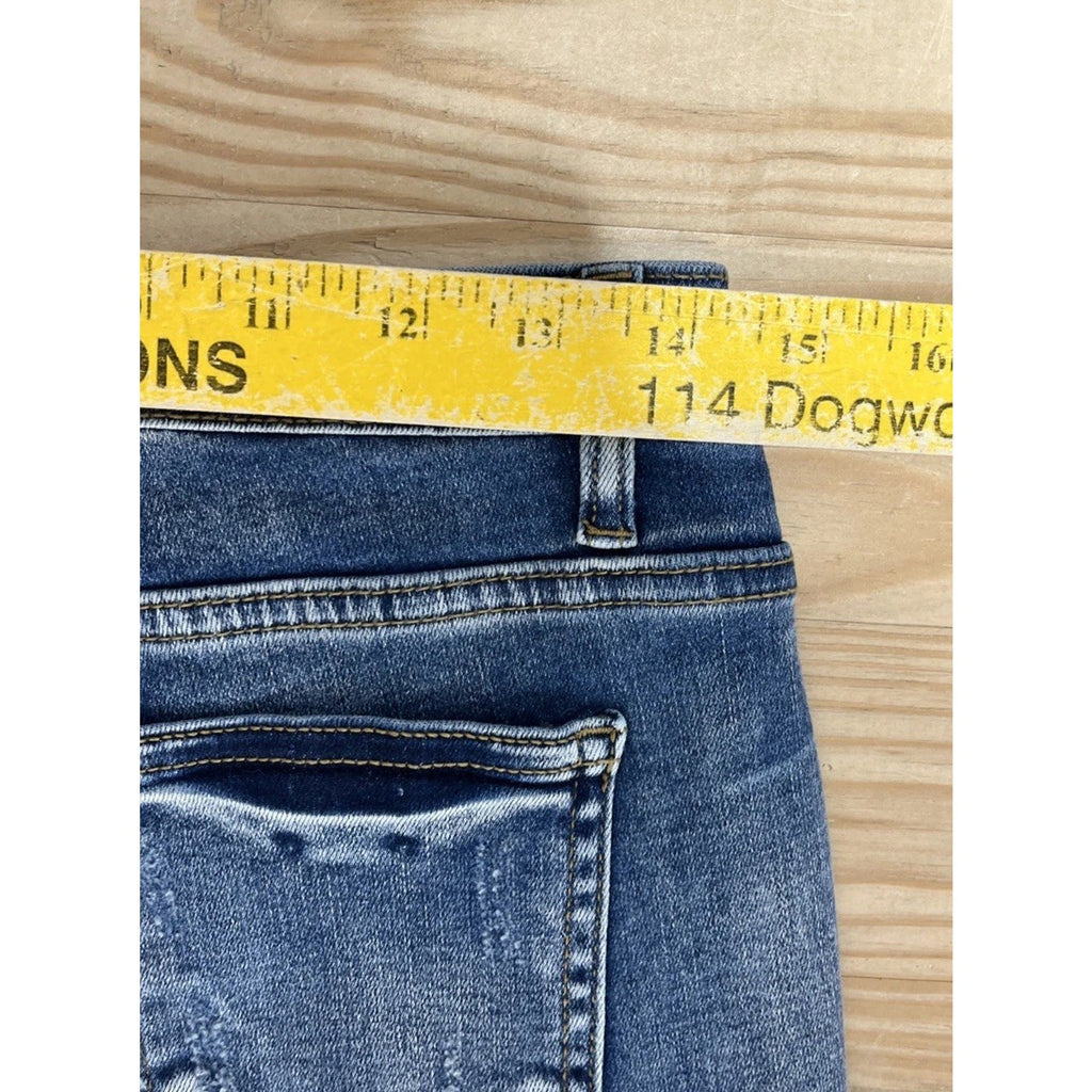 FashionSkinny Denim Jeans Women's Sz 30 Blue High Rise Distressed