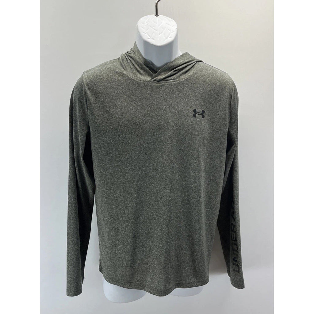 Under Armour Boys Dark Gray Fitted Pullover with Hood Size Youth XL
