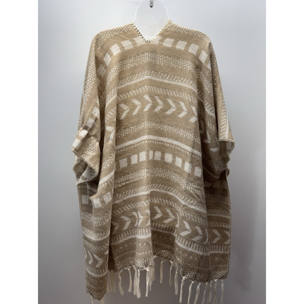 FALLS CREEK NWT ONE SIZE OPEN CARDIGAN Beige & White