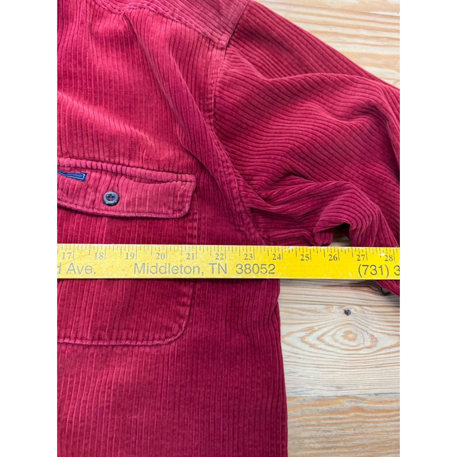 Point Zero Technology Men’s Large Red Corduroy Shirt Jacket