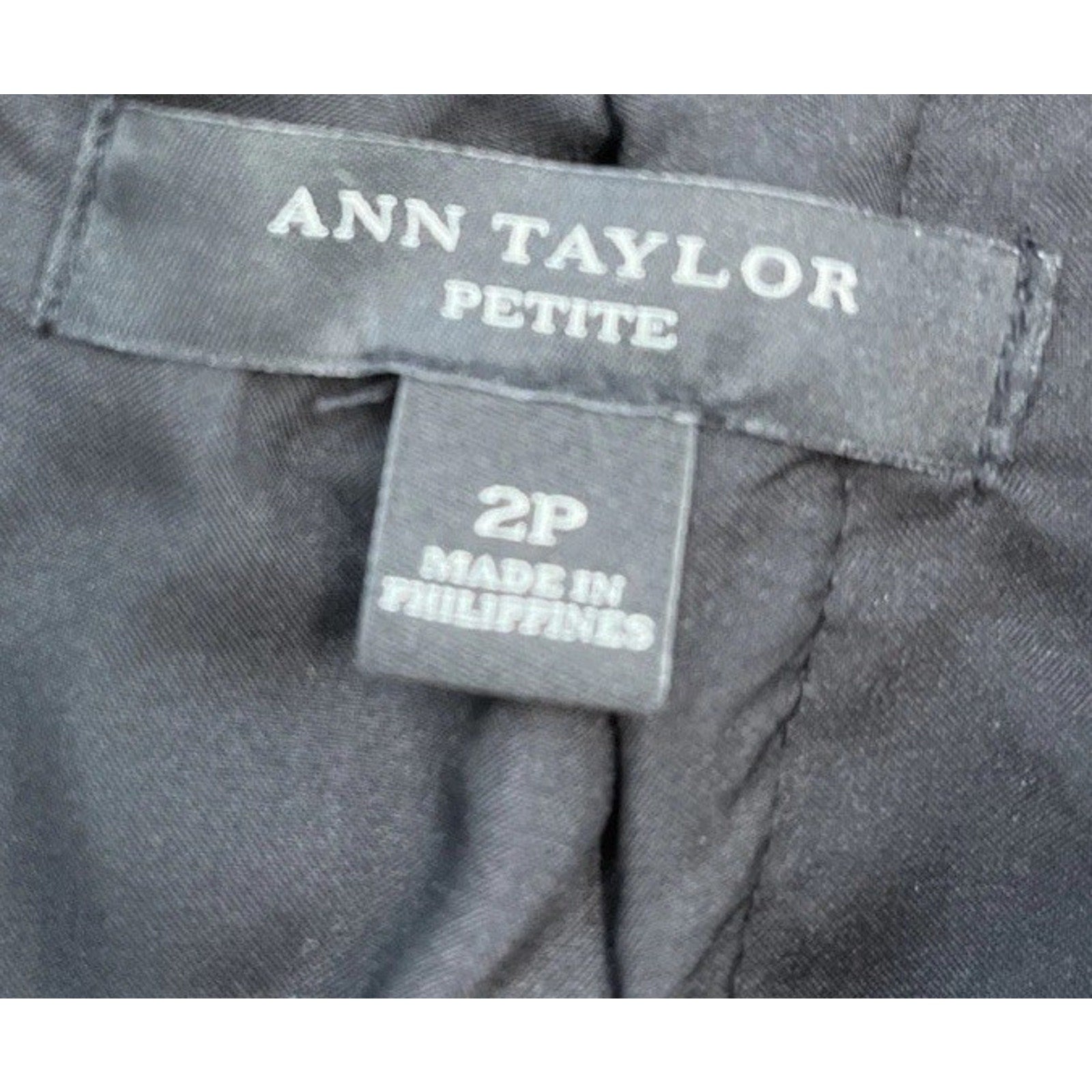 Ann Taylor Loft Skirt Size 2P Black/Purple Crochet Lace Lined Straight