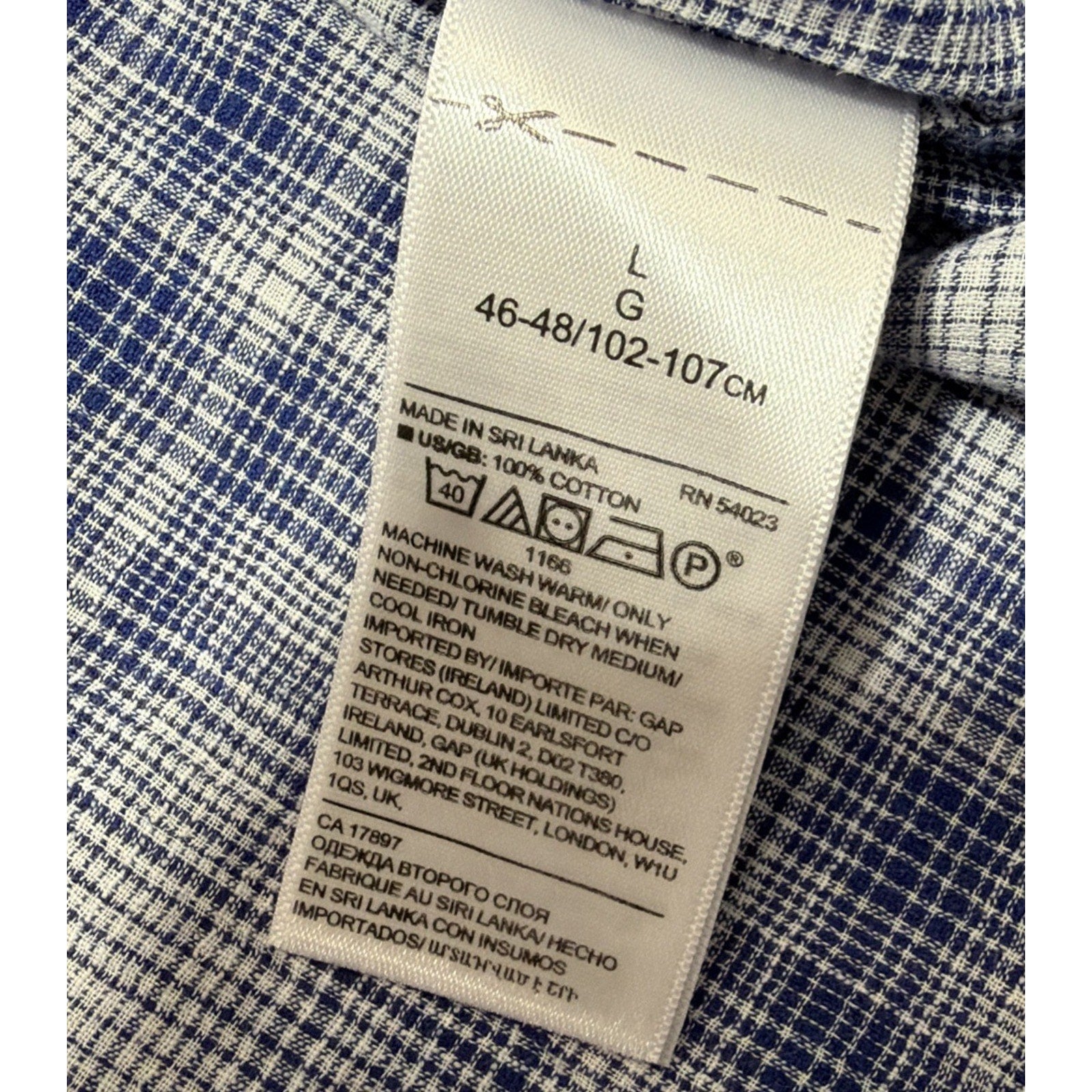Banana Republic Mens Slim Fit Blue Plaid Short Sleeve Shirt Lightweight L Beach