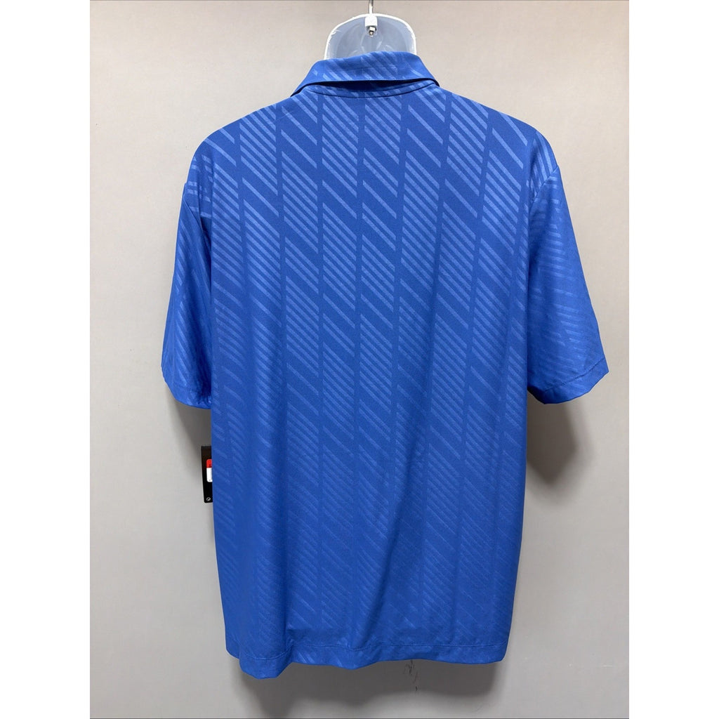 Nike Tour Dri-Fit ADV Textured Golf Polo Shirt Men's L New Blue 632412-407