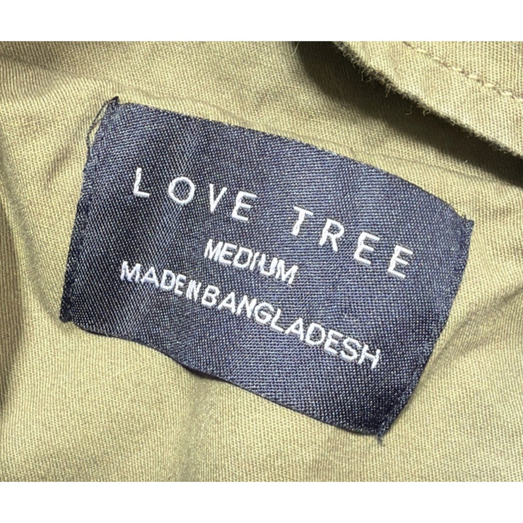 Love Tree Women's Army Green Hooded Utility Vest EUC - Size Medium