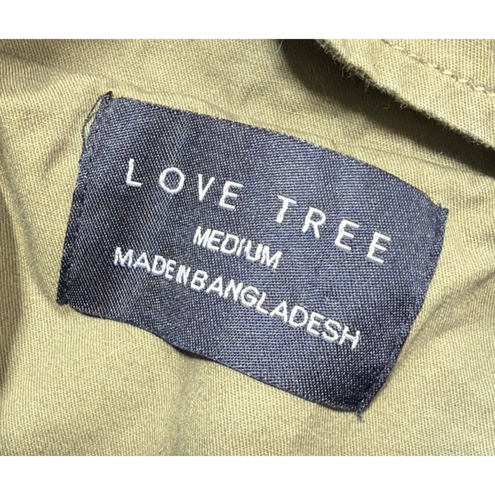 Love Tree Women's Army Green Hooded Utility Vest EUC - Size Medium