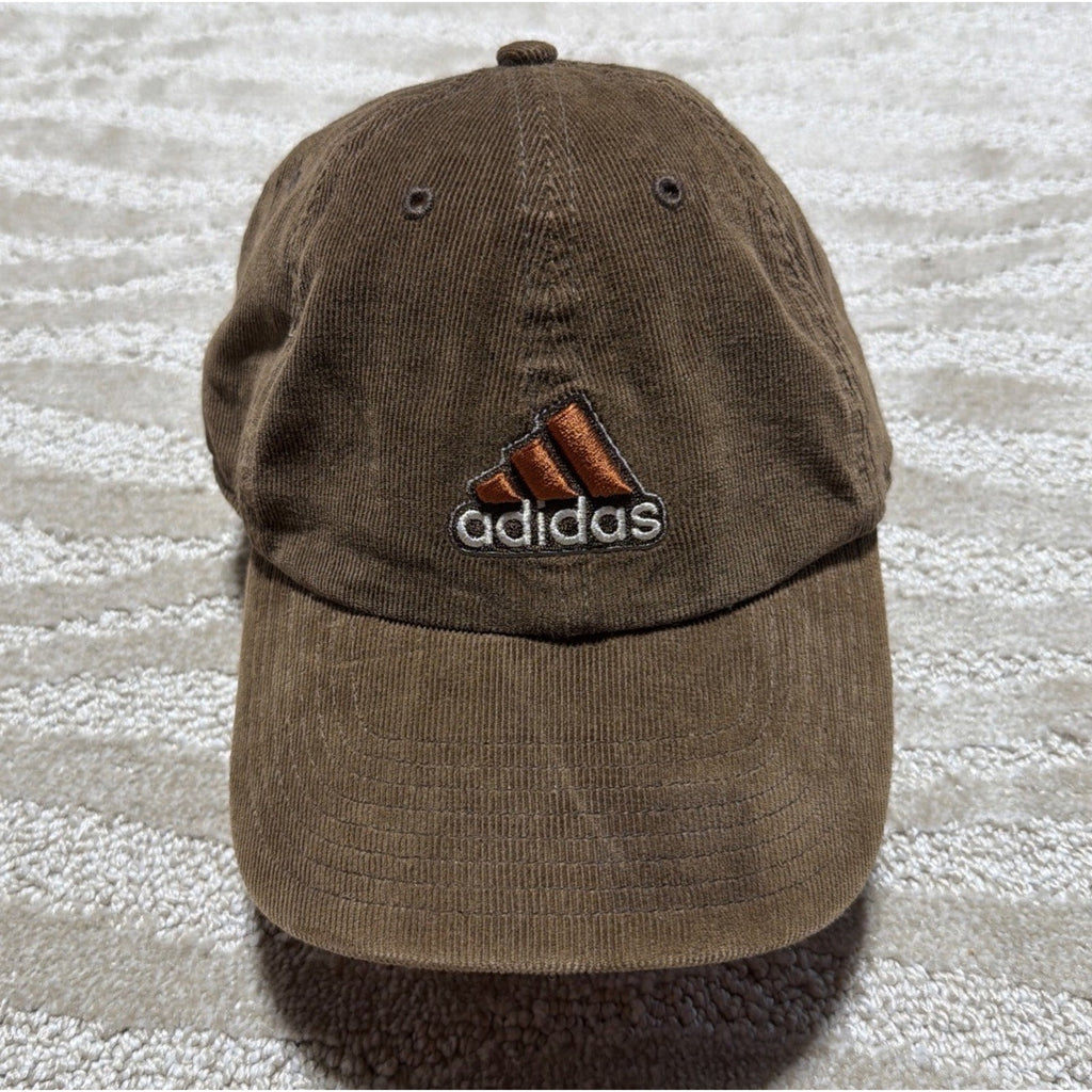 Adidas Hat Cap Strap Back Adult One Size Brown Corduroy Climalite 2015