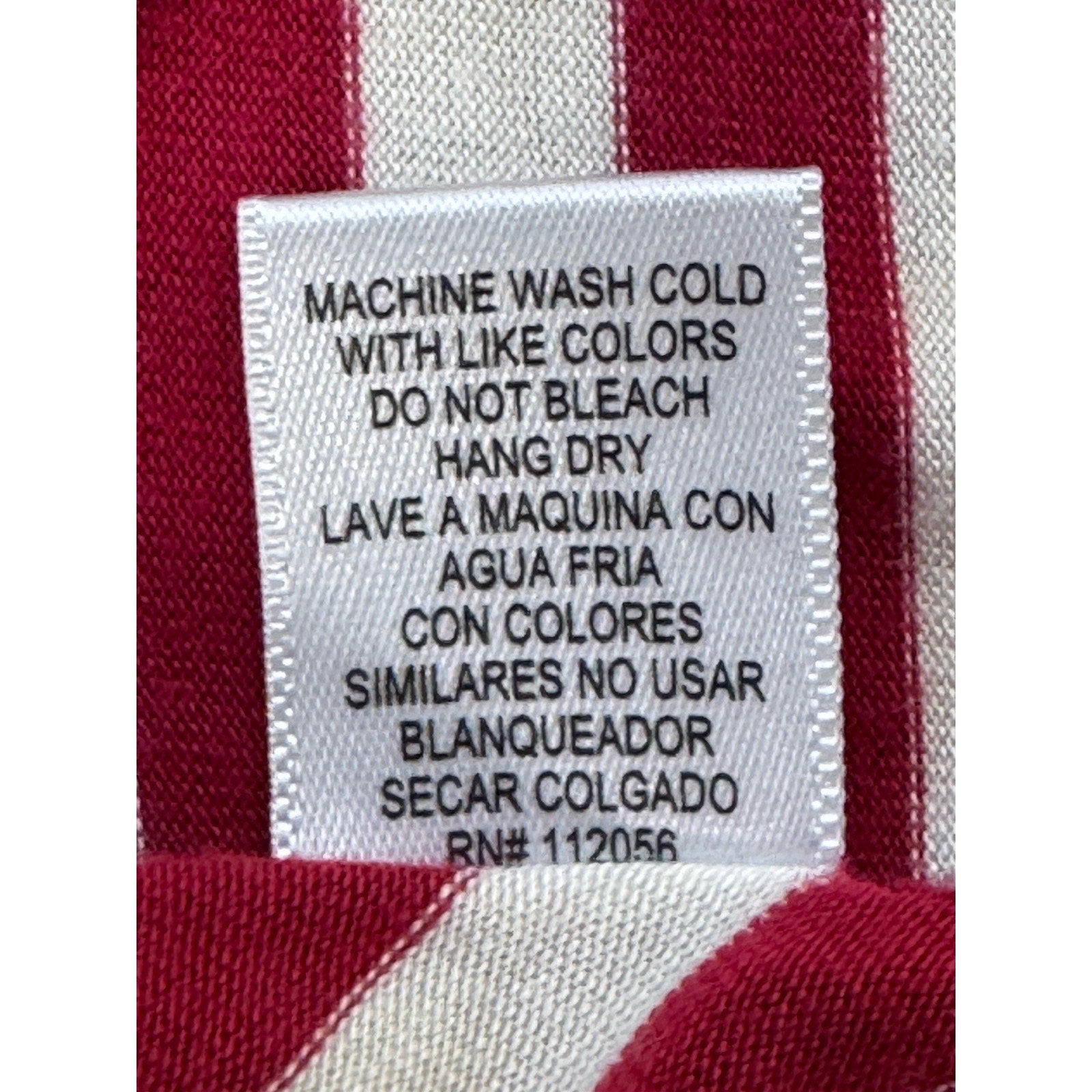 Chico Women's Raglan Short Sleeve Striped T-Shirt Dress Zenana Size Small